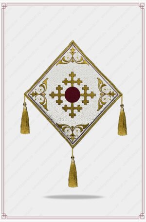 Bedernita brodata cu crucea patriarhala