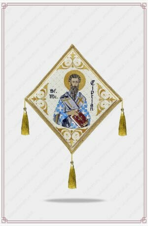 Bedernita brodata cu Sfantul Mucenic Ciprian