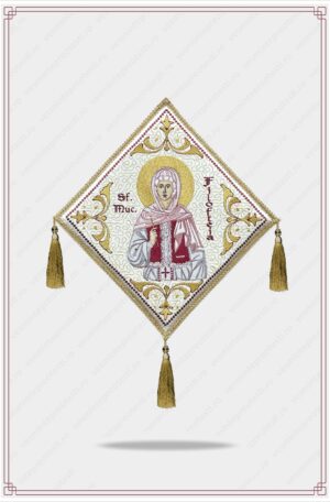 Bedernita brodata cu Sf Mucenita Filofteia