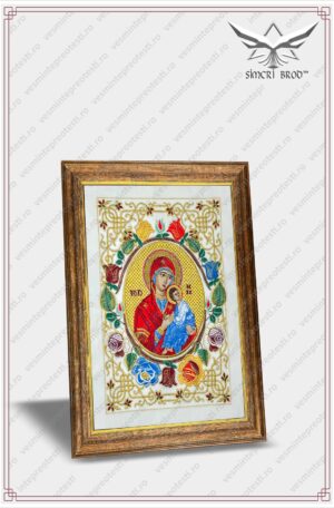 Icoana brodata Gradina Maicii Domnului