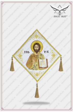 Bedernita brodata cu Iisus Hristos - auriu